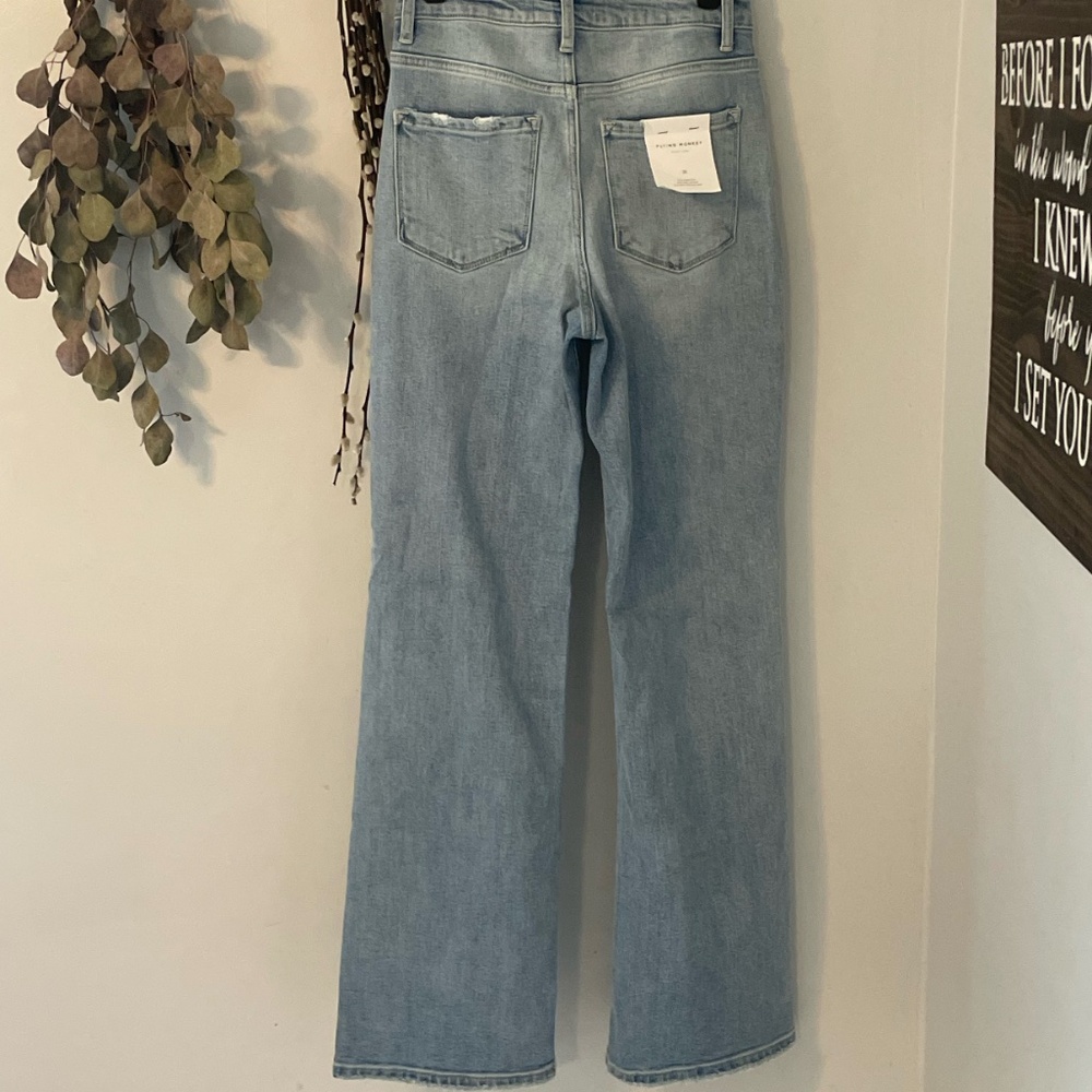 NWT Flying Monkey High-Waisted Loose Fitting Blue Denim Jeans, 26 - Picture 7 of 7